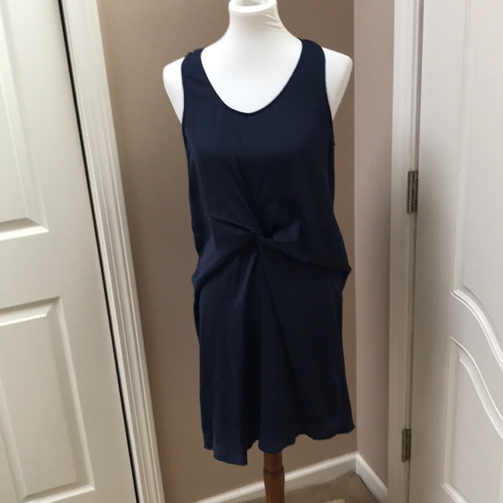 Navy, center twist easy dress NWT